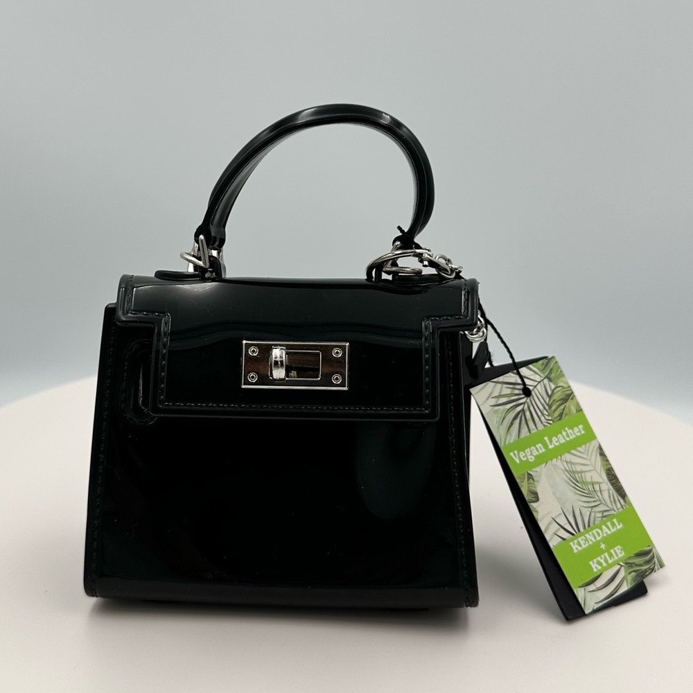NWT Kendall & Kylie Black Vegan Leather Handbag Crossbody